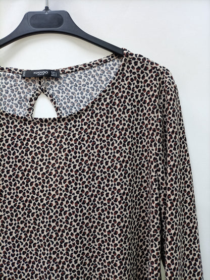 MANGO. Vestido corto print T.l