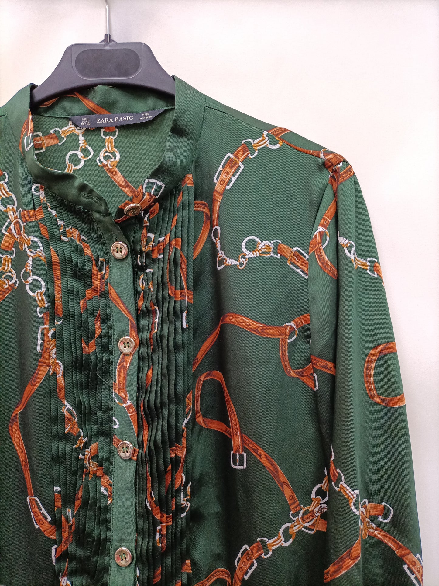 ZARA. Green chain dress Tl
