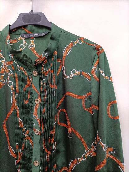 ZARA. Green chain dress Tl