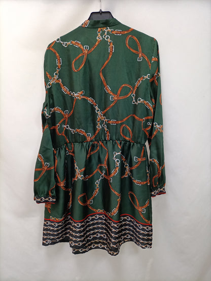 ZARA. Green chain dress Tl