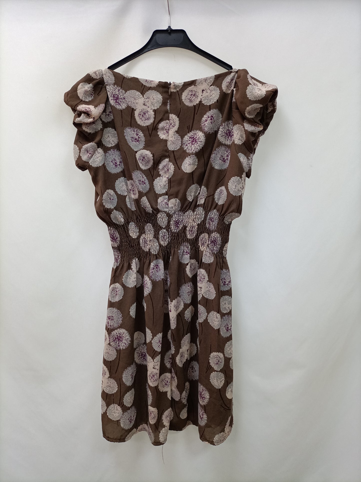 MISS POEM. Vestido marrón flores T.l