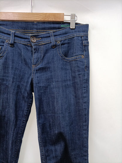 BENETTON. Dark denim trousers S.27(40)