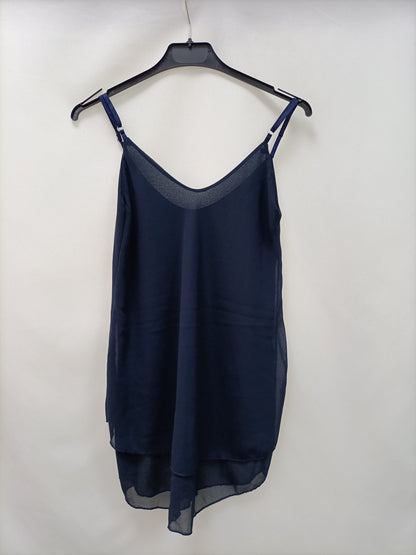 OTHERS. Blue strappy top Tu(m)
