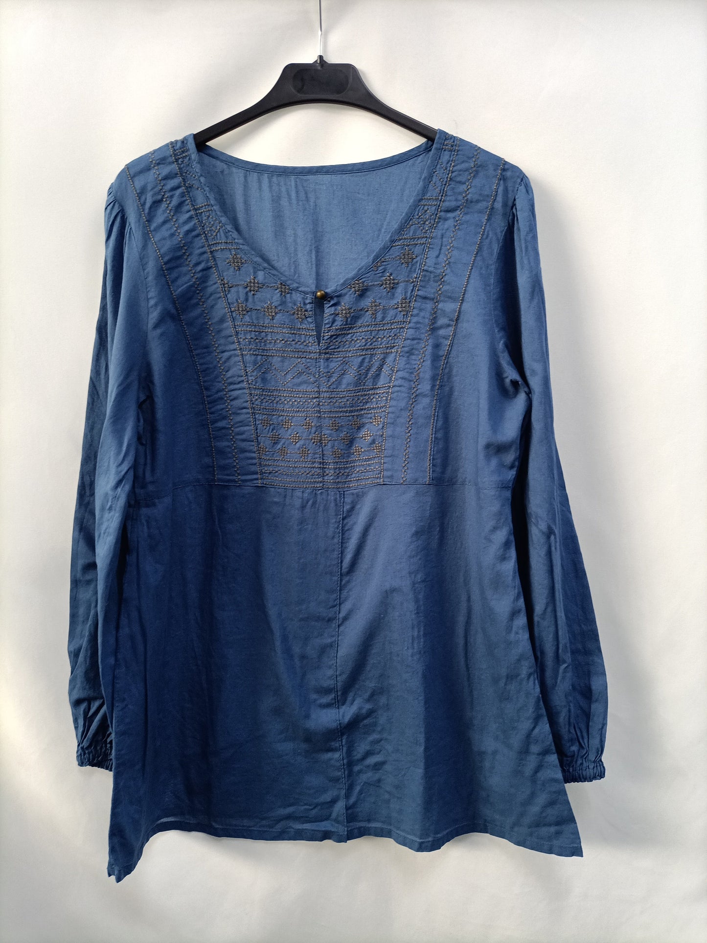 OTHERS. Embroidered blue blouse Your(s)