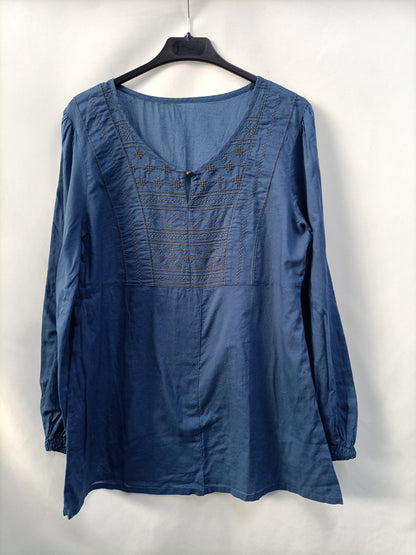 OTHERS. Embroidered blue blouse Your(s)