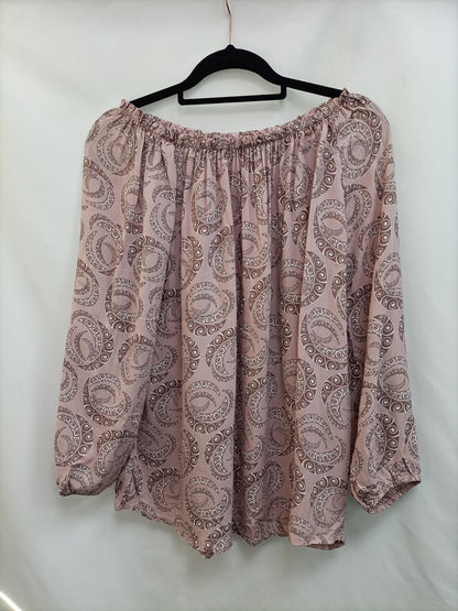OTRAS. Blusa rosa estampada Tu(s/m)
