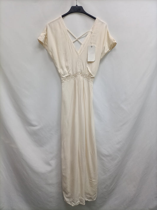 SPRINGFIELD. Vestido largo Beige T.34