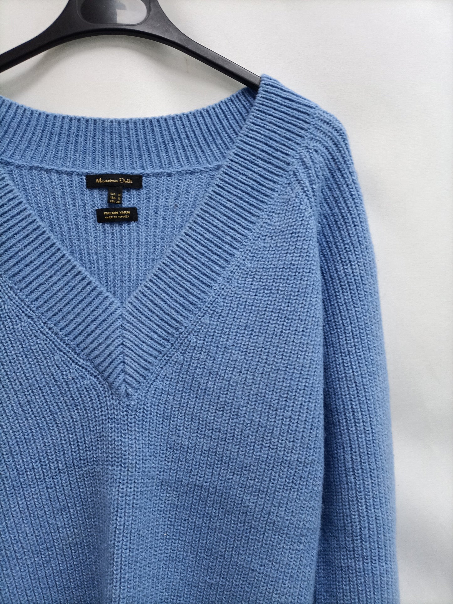 MASSIMO DUTTI. Jersey azul punto T.s