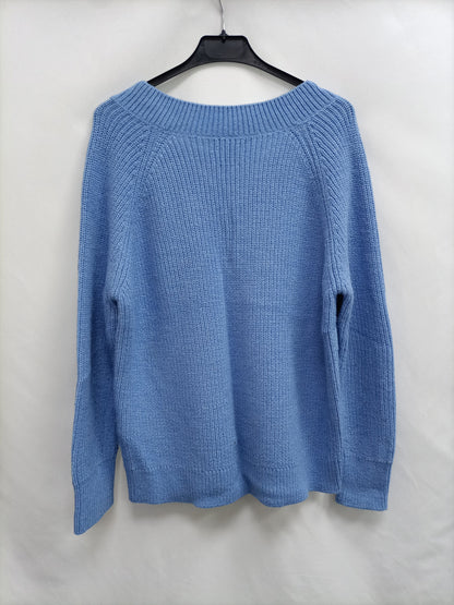 MASSIMO DUTTI. Jersey azul punto T.s