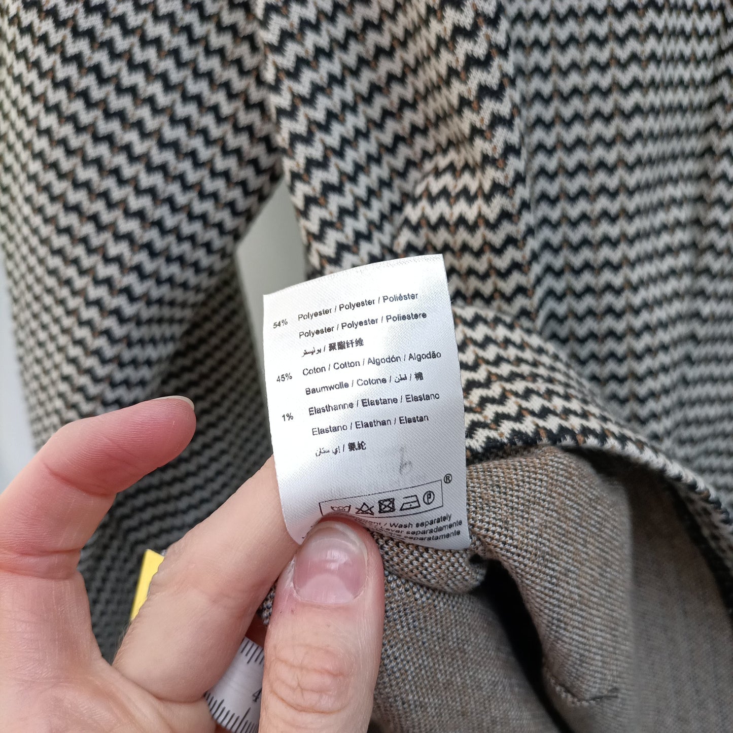 LA FEE ATELIER. Blazer espiga beige y negra T.38