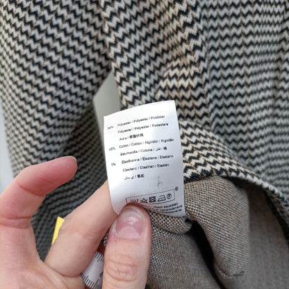 LA FEE ATELIER. Blazer espiga beige y negra T.38