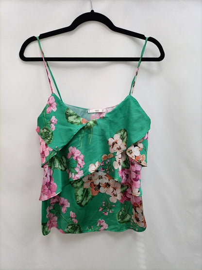 MANGO. Top verde flores T.m
