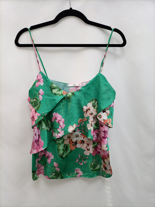 MANGO. Top verde flores T.m