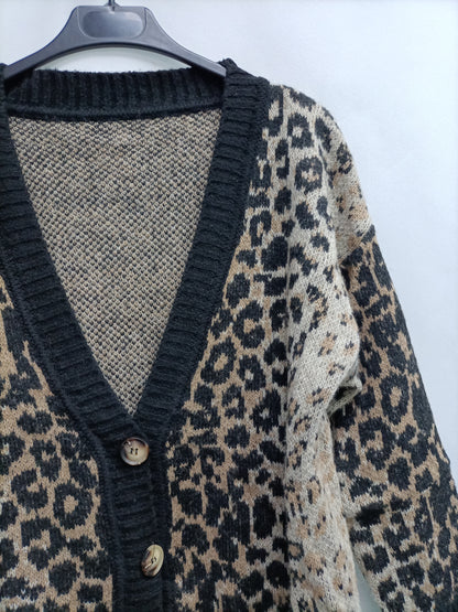 OTHERS. Tu(m) Animal Print Cardigan