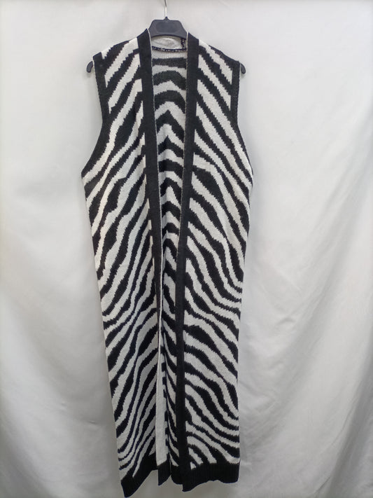 OTRAS. Chaleco punto cebra T.U(m)