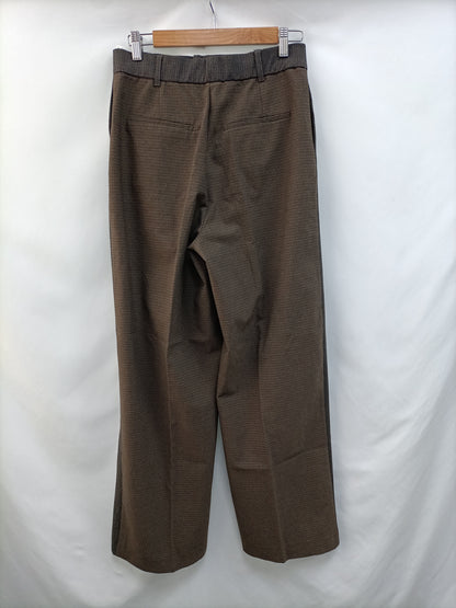 ZARA. Pantalón cuadros bicolor T.s