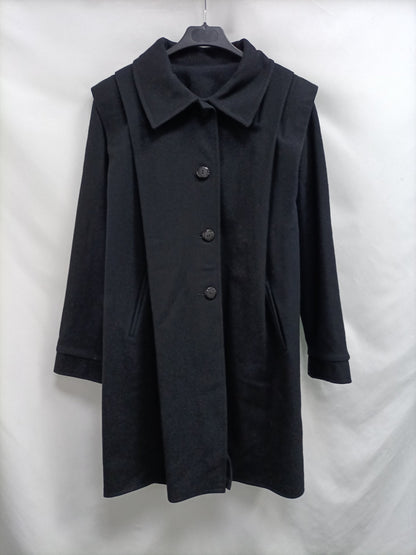 OTRAS. Abrigo paño Negro T.u (M/L)