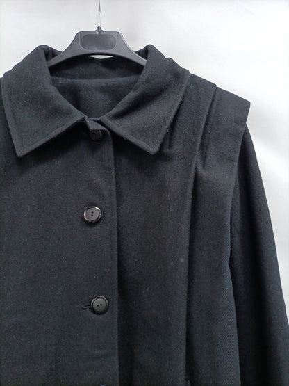 OTRAS. Abrigo paño Negro T.u (M/L)