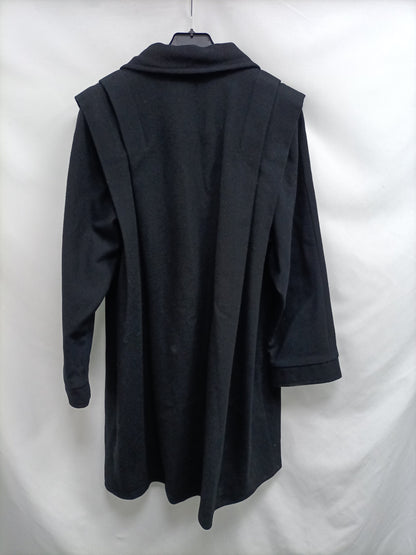 OTRAS. Abrigo paño Negro T.u (M/L)