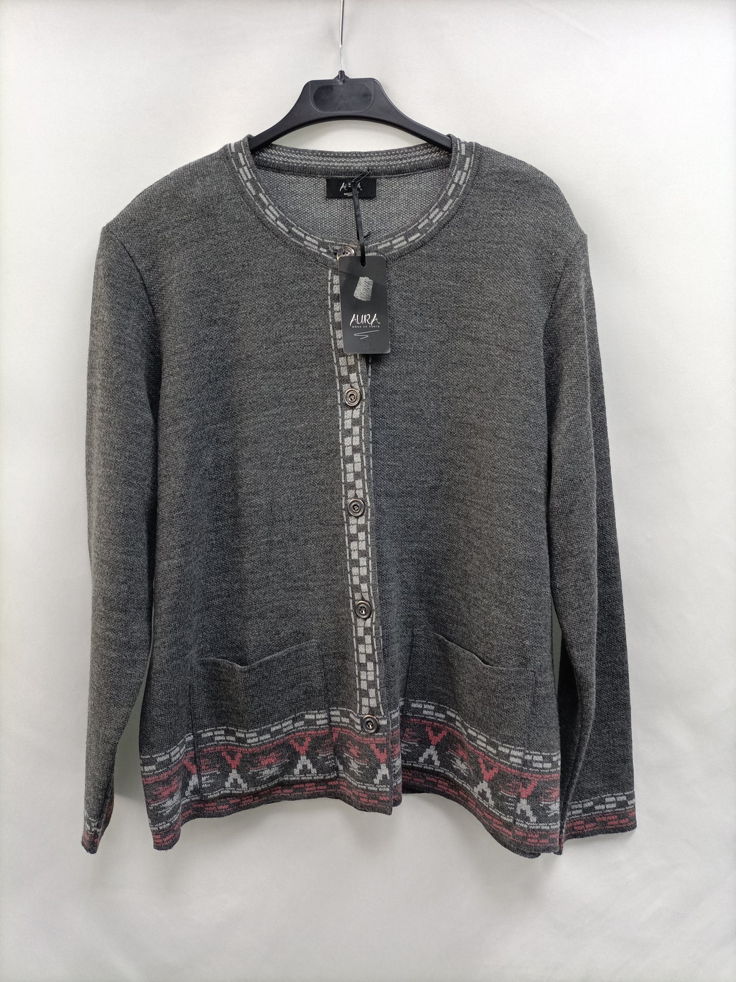 AURA. Chaqueta gris Punto T.50