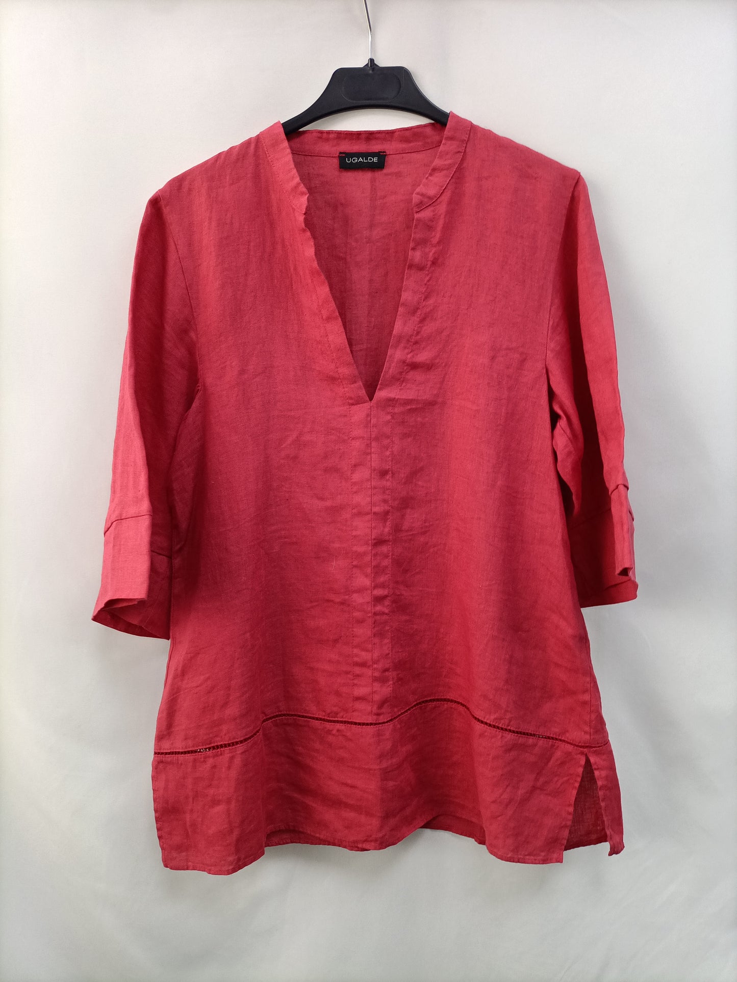 UGALDE.Raspberry linen blouse S.40
