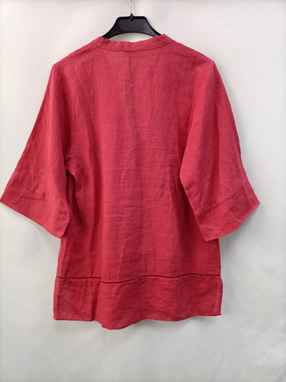 UGALDE.Raspberry linen blouse S.40
