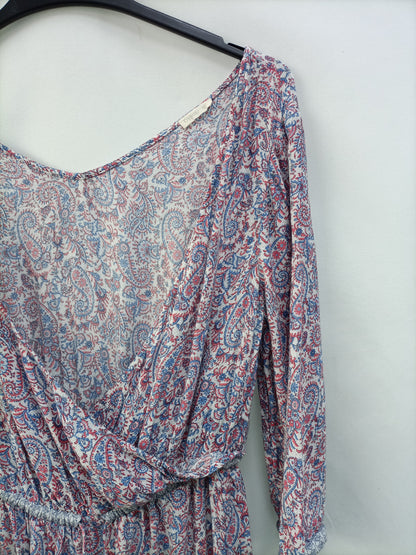 OYSHO.Vestido largo paisley T.M