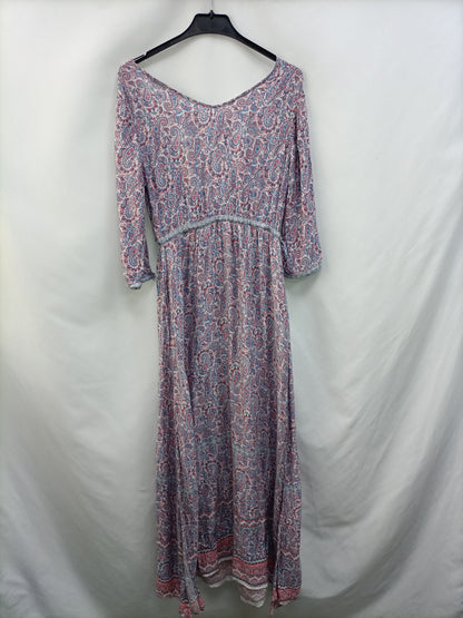 OYSHO.Vestido largo paisley T.M