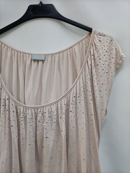 H&M.Top rosa tachuelas T.S/M