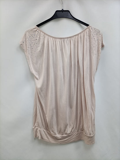 H&M.Top rosa tachuelas T.S/M