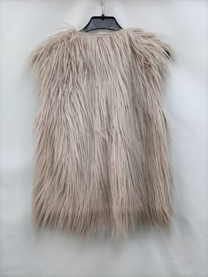 BCBGMAXAAZRIA.Chaleco pelito beige T.XS