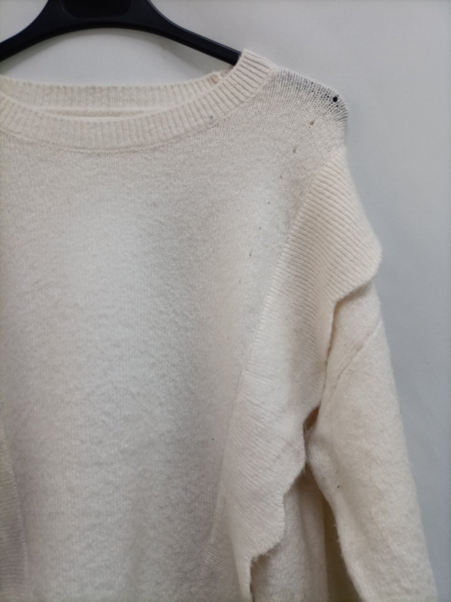 MANGO.Jersey beige volantes T.S (tara)