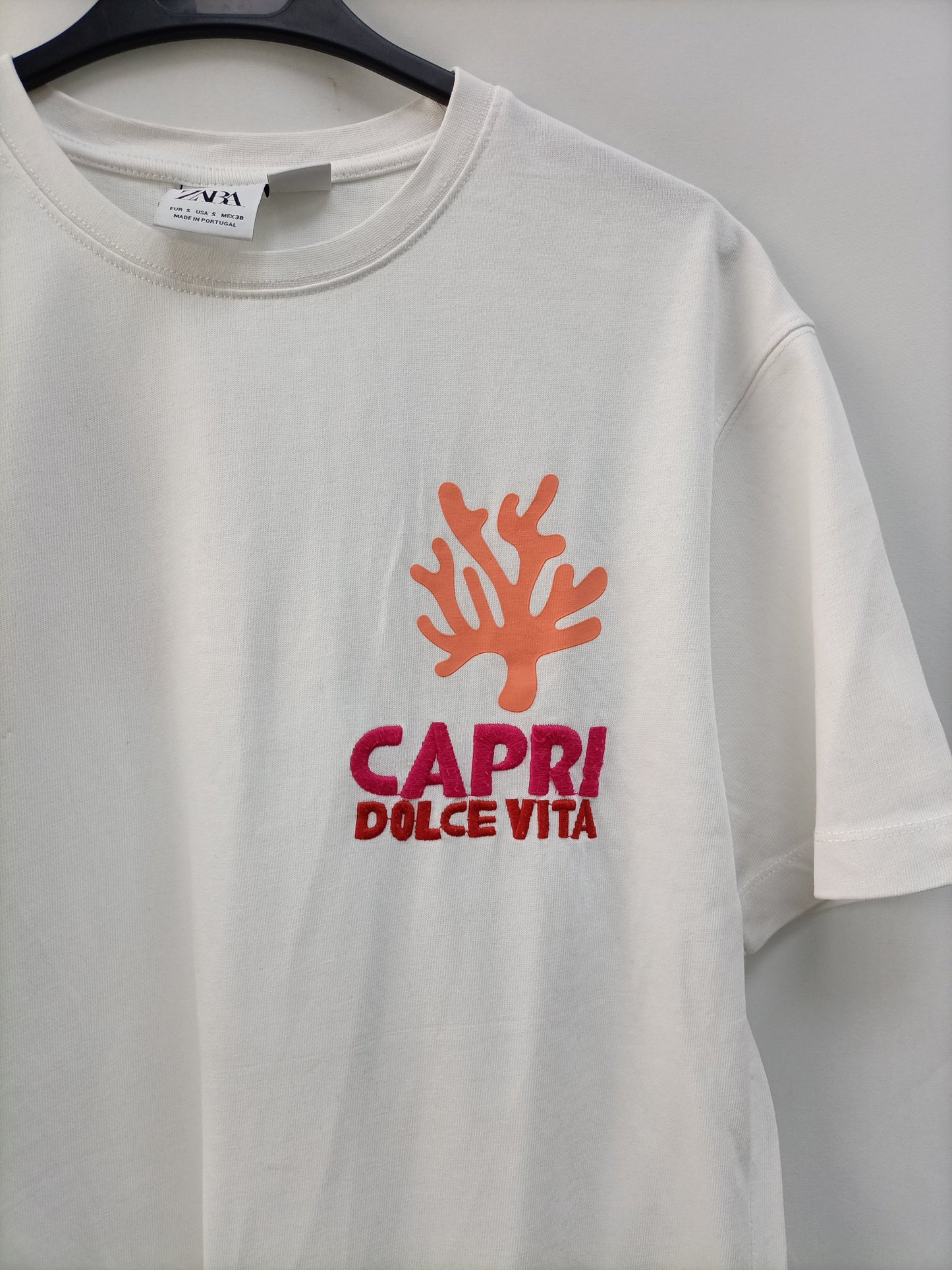 ZARA.Camiseta blanca T.S