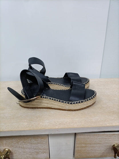 ZARA. Faux leather espadrilles size 40