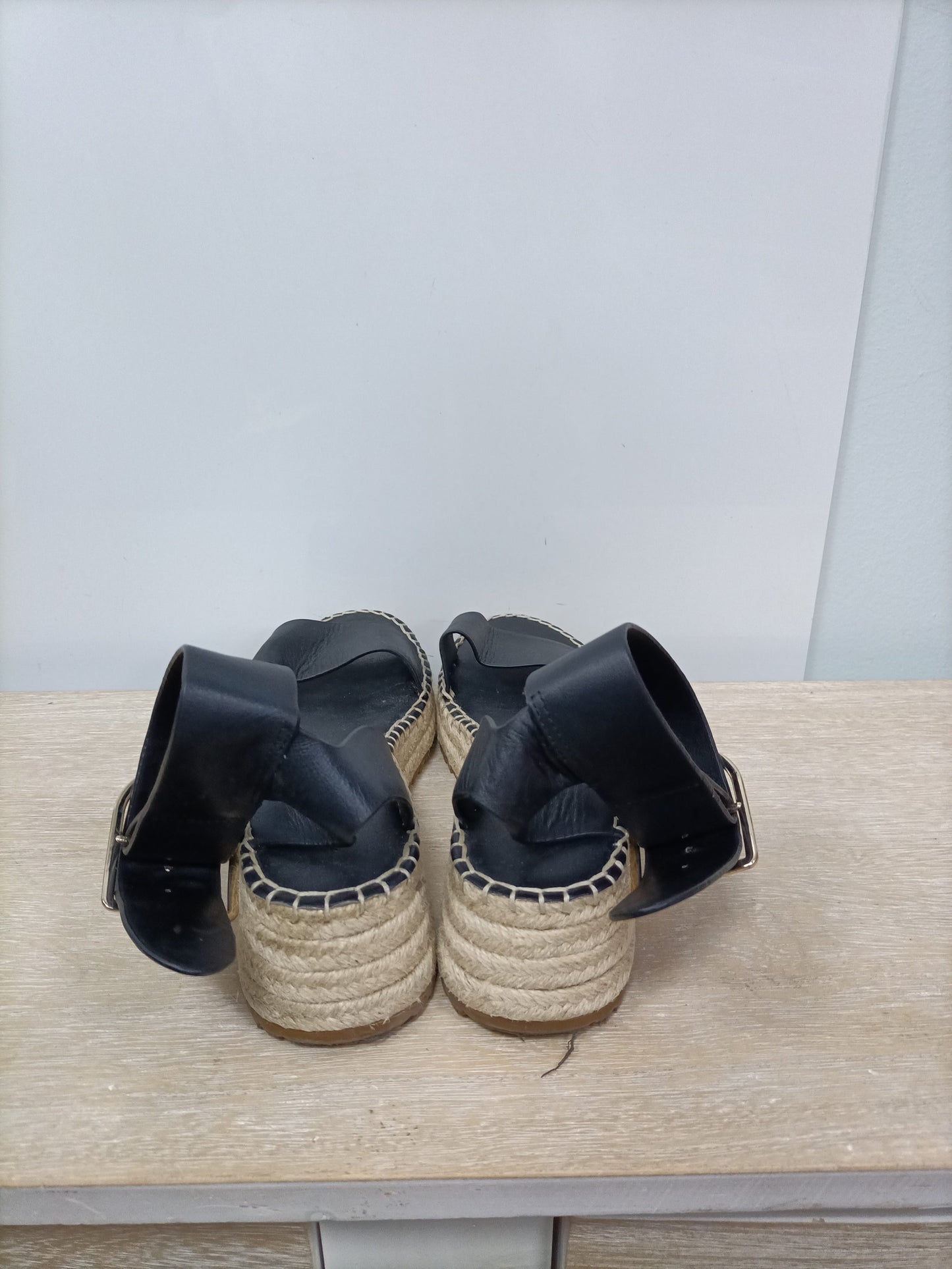 ZARA. Faux leather espadrilles size 40