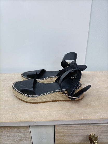 ZARA. Faux leather espadrilles size 40