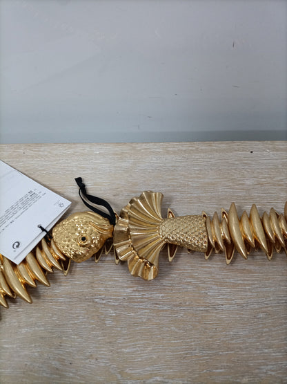 ZARA.Cinturón dorado T.80