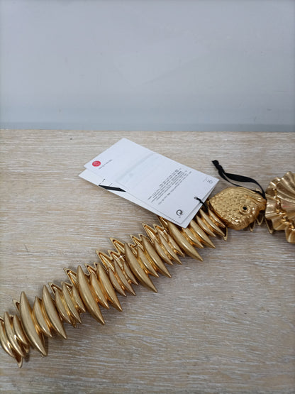 ZARA.Cinturón dorado T.80