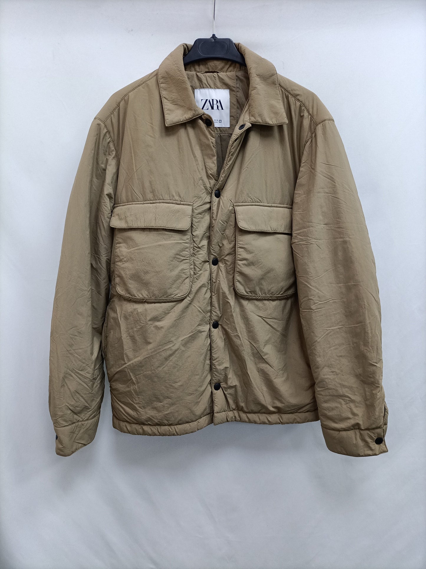 ZARA.Light beige down jacket TS