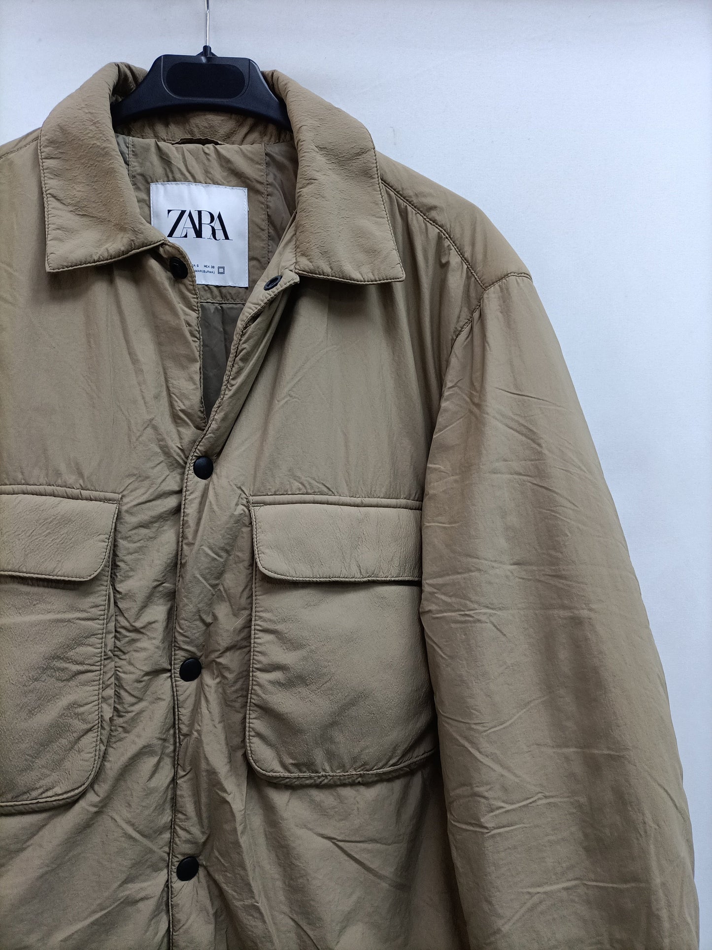 ZARA.Light beige down jacket TS