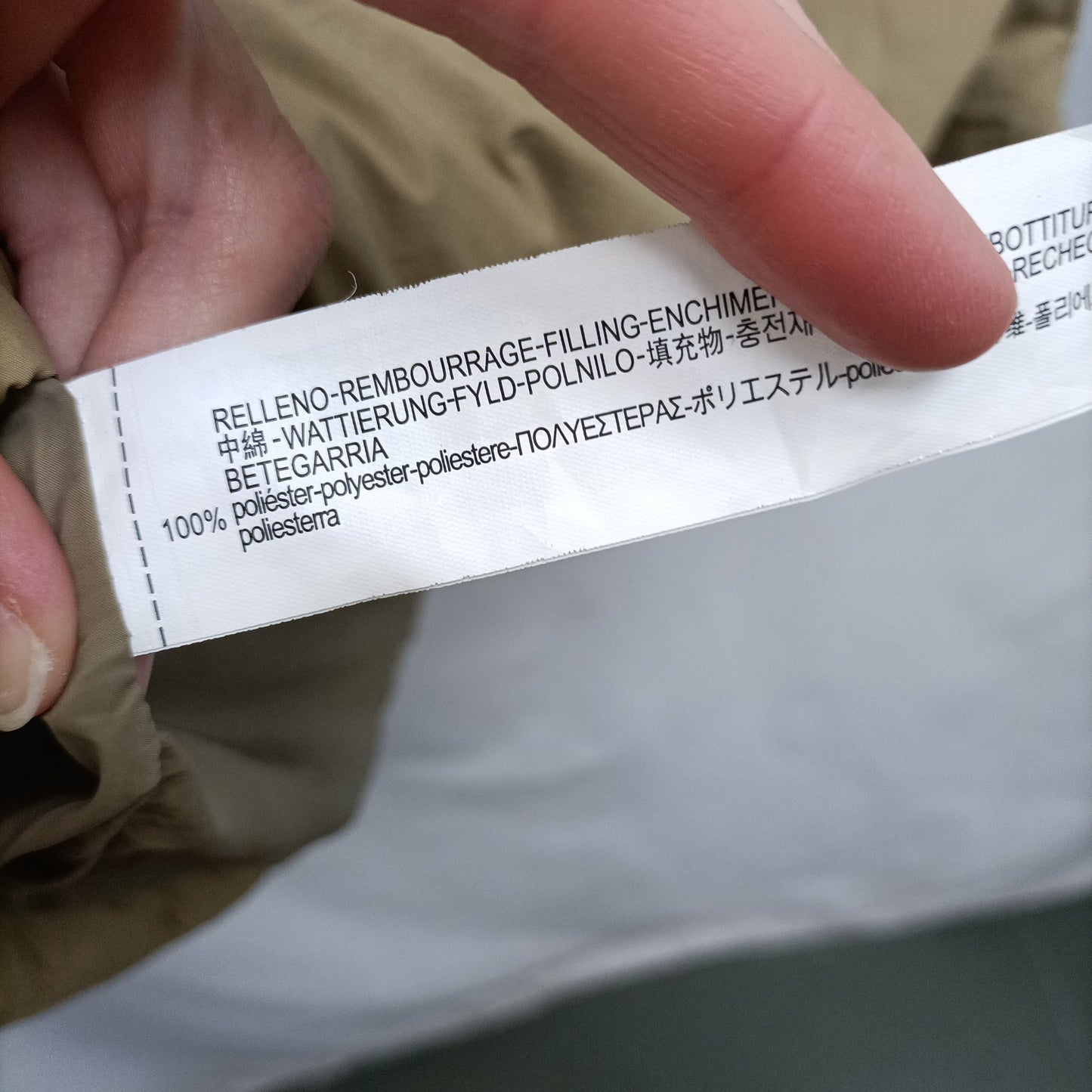 ZARA.Light beige down jacket TS