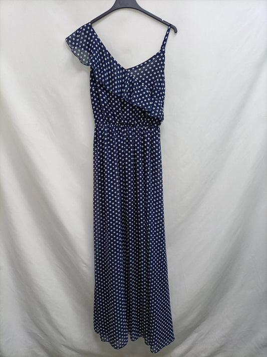 KLING.Vestido largo lunares T.2 (M)