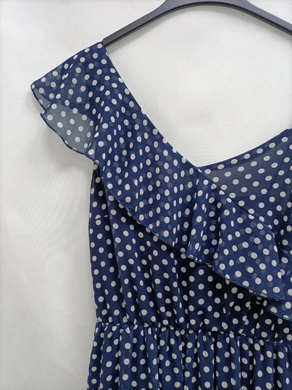 KLING.Vestido largo lunares T.2 (M)