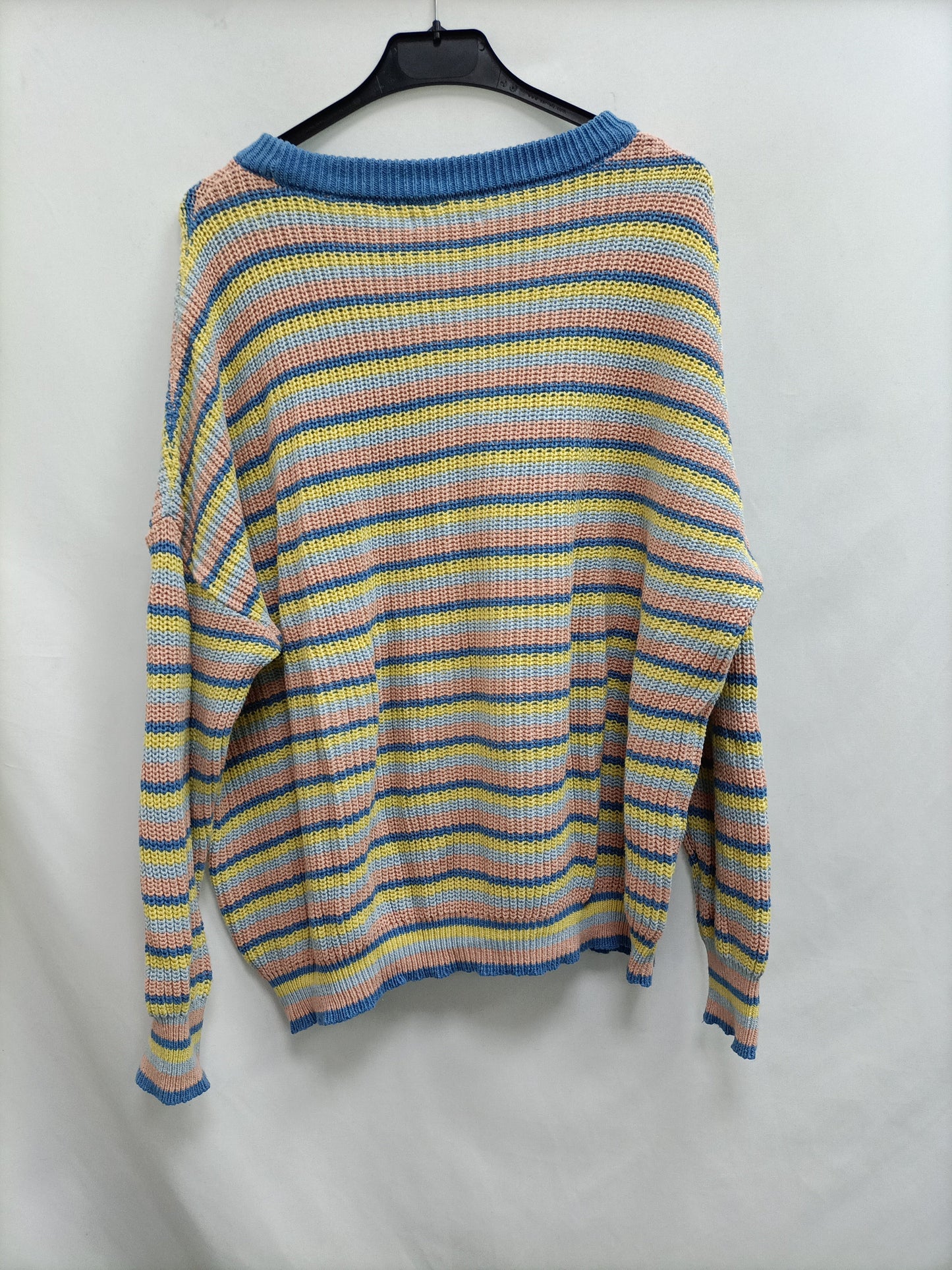 STRADIVAIUS.Jersey punto rayas multicolor T.s