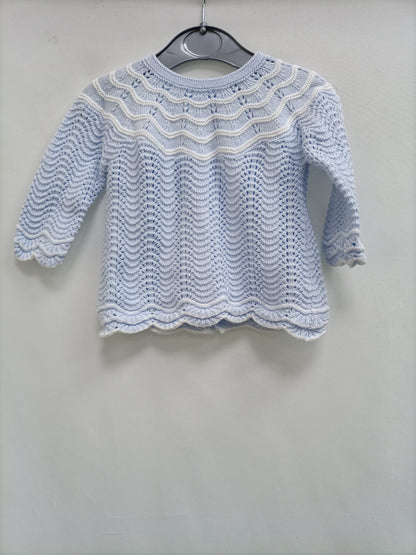 DULCES.Jersey azulito punto bebé 1-3 meses