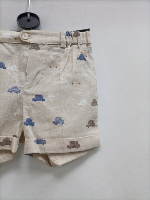 MAYORAL.Pantalones beiges coches T.12 meses