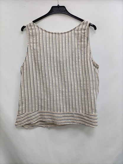 ESE O ESE. Top beige rayas T.u(s)