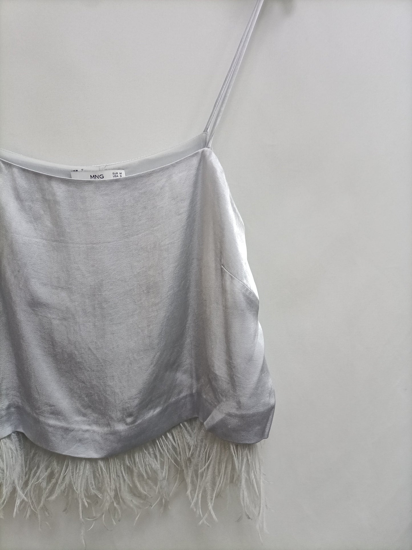 MANGO. Silver top feathers Tm