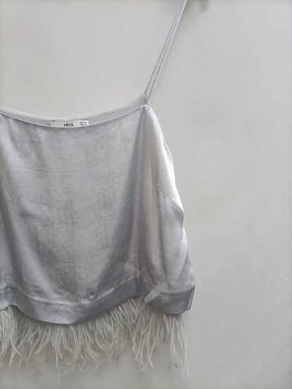MANGO. Silver top feathers Tm