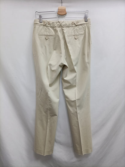 MASSIMO DUTTI. Pantalón recto beige T.40